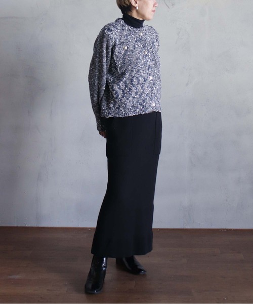 kese-moi(ケセモイ)の「ミックスポップコーンカーデ(ニット/セーター・レディース・ブラック/マルチ/グレー・FREE)」の5枚目の写真