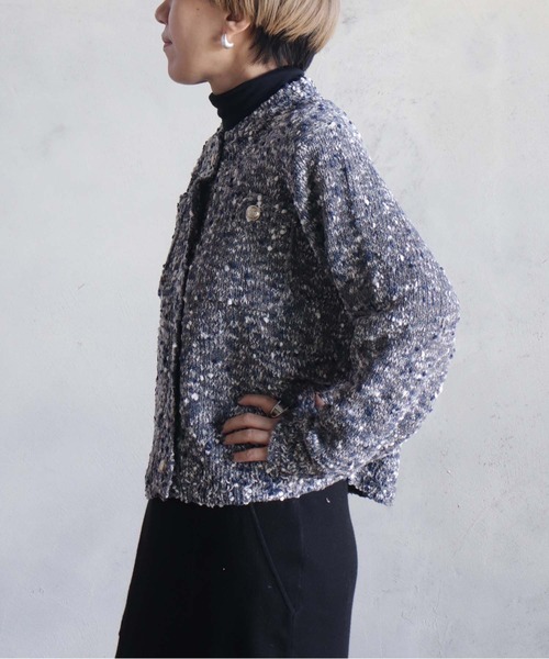 kese-moi(ケセモイ)の「ミックスポップコーンカーデ(ニット/セーター・レディース・ブラック/マルチ/グレー・FREE)」の9枚目の写真