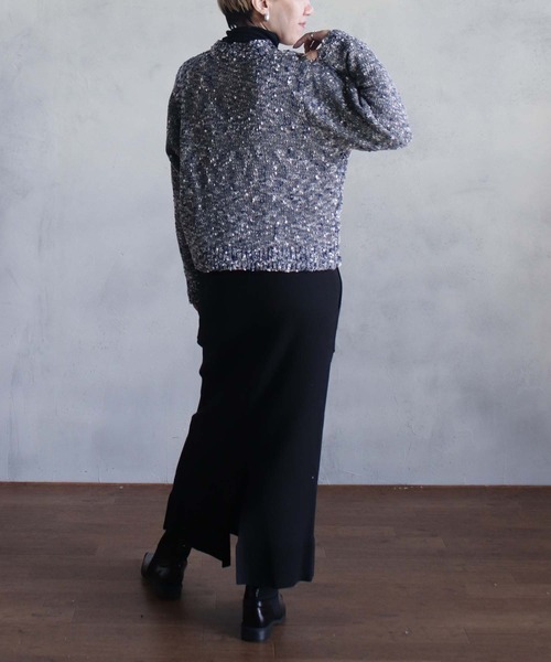 kese-moi(ケセモイ)の「ミックスポップコーンカーデ(ニット/セーター・レディース・ブラック/マルチ/グレー・FREE)」の12枚目の写真