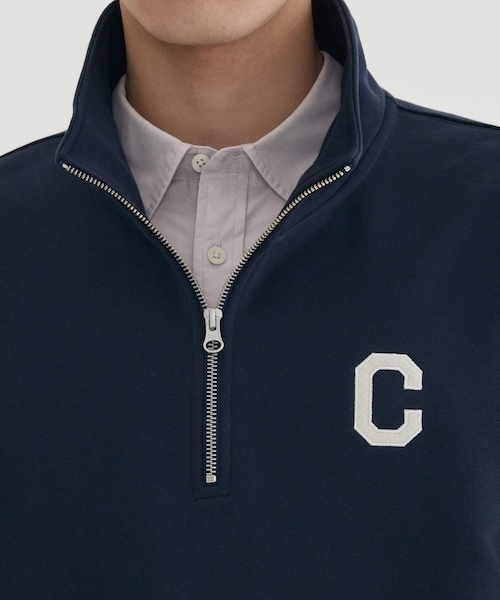 COVERNAT（カバーナット）の「C LOGO HALF-ZIPUP SWEATSHIRT（スウェット・メンズ・ダークネイビー/ブラック/ヘザーグレー・SMALL/MEDIUM/LARGE/X-LARGE/XX-LARGE/X-SMALL）」の6枚目の写真