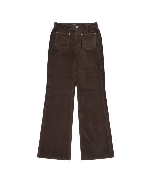 VANONE ATELIER(バノンアトリエ)の「P3218 フロントポケットフレアパンツ_Brown(その他パンツ・レディース・ブラウン・MEDIUM/LARGE/SMALL)」の2枚目の写真