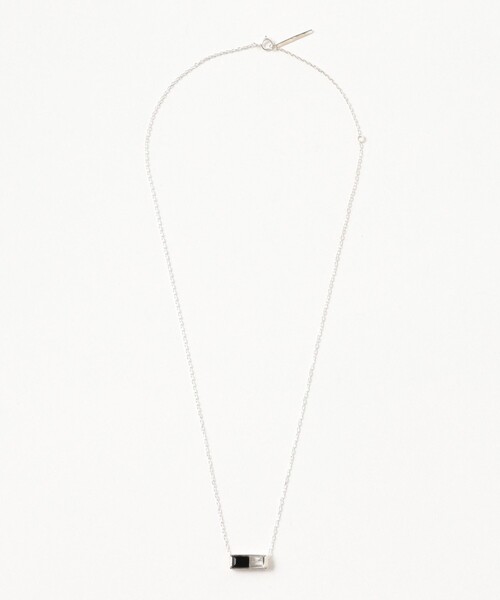 Demi-Luxe BEAMS（デミルクス ビームス）の「FIBULA / オニキス×クリスタル ネックレス シルバー（ネックレス・レディース・シルバー・ONE SIZE）」の4枚目の写真