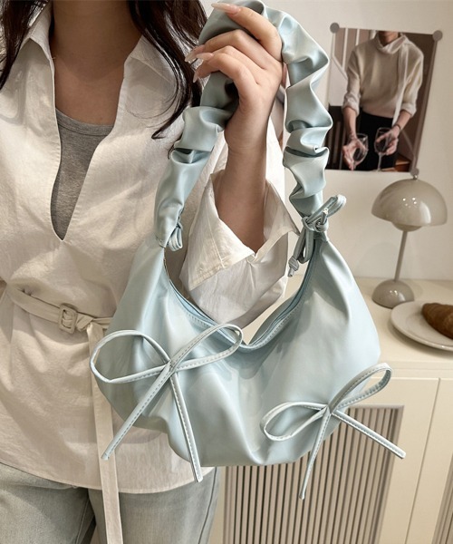 Miniministore(ミニミニストア)の「ショルダーバッグ 3way リボンバッグ(ショルダーバッグ・レディース・ブルー/シルバー/ピンク/ホワイト・FREE)」の3枚目の写真
