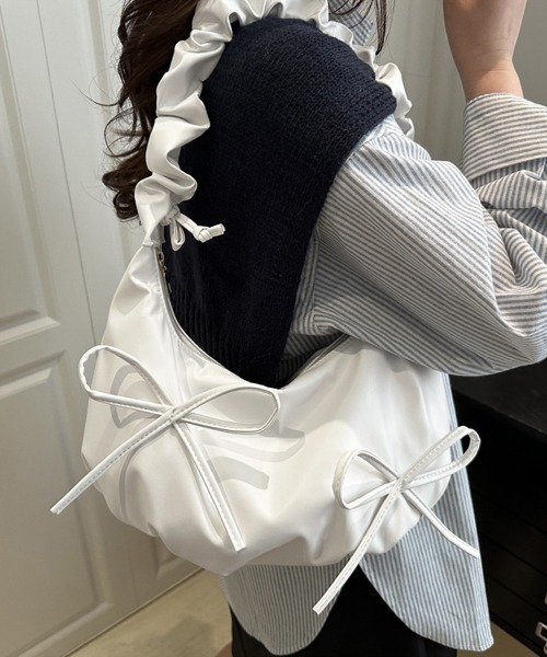 Miniministore(ミニミニストア)の「ショルダーバッグ 3way リボンバッグ(ショルダーバッグ・レディース・ブルー/シルバー/ピンク/ホワイト・FREE)」の5枚目の写真