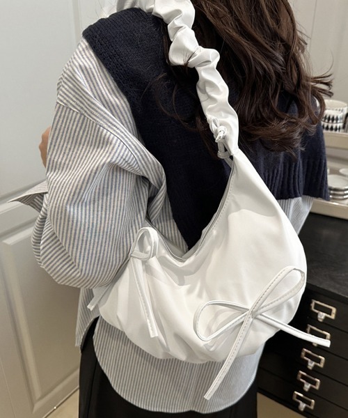 Miniministore(ミニミニストア)の「ショルダーバッグ 3way リボンバッグ(ショルダーバッグ・レディース・ブルー/シルバー/ピンク/ホワイト・FREE)」の6枚目の写真