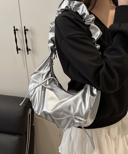 Miniministore(ミニミニストア)の「ショルダーバッグ 3way リボンバッグ(ショルダーバッグ・レディース・ブルー/シルバー/ピンク/ホワイト・FREE)」の9枚目の写真