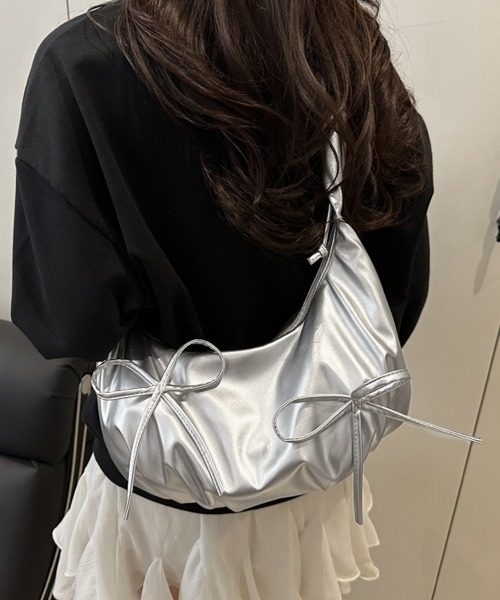 Miniministore(ミニミニストア)の「ショルダーバッグ 3way リボンバッグ(ショルダーバッグ・レディース・ブルー/シルバー/ピンク/ホワイト・FREE)」の11枚目の写真