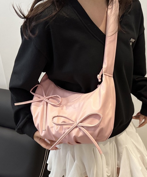 Miniministore(ミニミニストア)の「ショルダーバッグ 3way リボンバッグ(ショルダーバッグ・レディース・ブルー/シルバー/ピンク/ホワイト・FREE)」の13枚目の写真