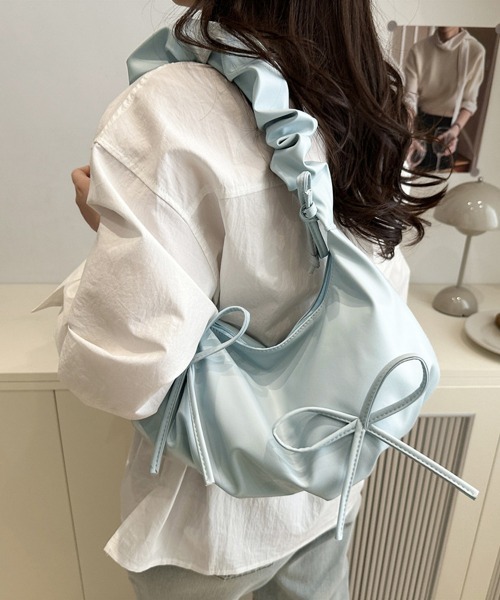 Miniministore(ミニミニストア)の「ショルダーバッグ 3way リボンバッグ(ショルダーバッグ・レディース・ブルー/シルバー/ピンク/ホワイト・FREE)」の16枚目の写真