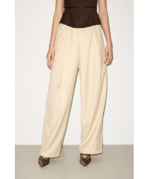 THROW by SLY（スローバイスライ）の「THROW ASYMMETRY TUCK SLACKS アシンメトリー タック スラックス 秋服 冬服（スラックス・レディース・杢グレー/キナリ・1/0）」の8枚目の写真