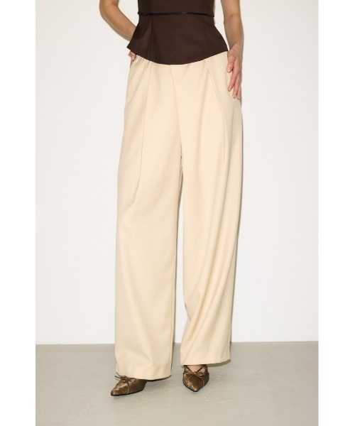 THROW by SLY（スローバイスライ）の「THROW ASYMMETRY TUCK SLACKS アシンメトリー タック スラックス 秋服 冬服（スラックス・レディース・杢グレー/キナリ・1/0）」の9枚目の写真