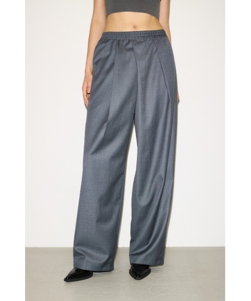 THROW by SLY（スローバイスライ）の「THROW ASYMMETRY TUCK SLACKS アシンメトリー タック スラックス 秋服 冬服（スラックス・レディース・杢グレー/キナリ・1/0）」の6枚目の写真