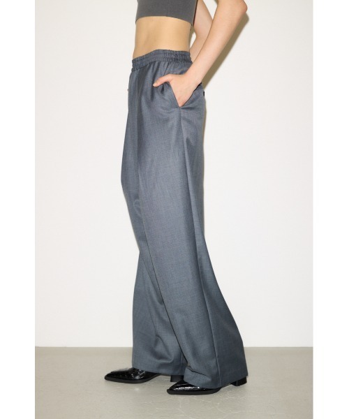 THROW by SLY（スローバイスライ）の「THROW ASYMMETRY TUCK SLACKS アシンメトリー タック スラックス 秋服 冬服（スラックス・レディース・杢グレー/キナリ・1/0）」の7枚目の写真