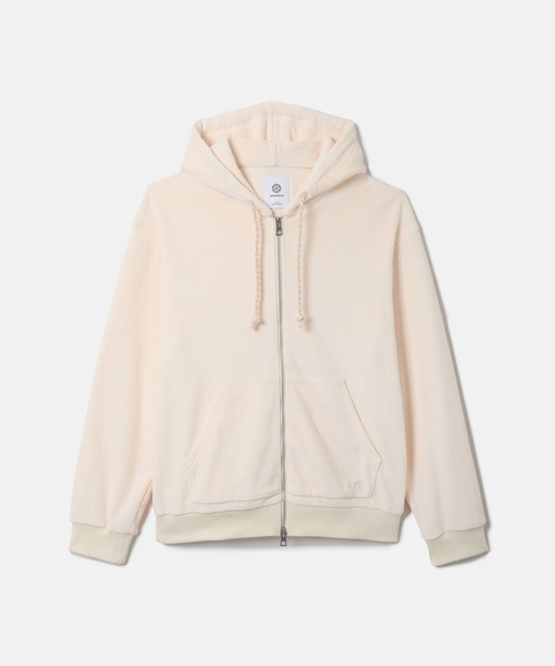 SEAGREEN（シーグリーン）の「SEAGREEN(シーグリーン) PLANE PILE HOODIE（パーカー・メンズ・アイボリー/ブラウン・2/3/1）」の2枚目の写真