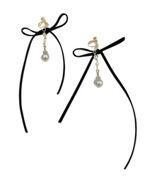 WILLSELECTION | ロングベロアリボンパールイヤリング(イヤリング)