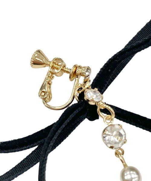 WILLSELECTION（ウィルセレクション）の「ロングベロアリボンパールイヤリング（イヤリング・レディース・ブラック/ボルドー・FREE）」の13枚目の写真