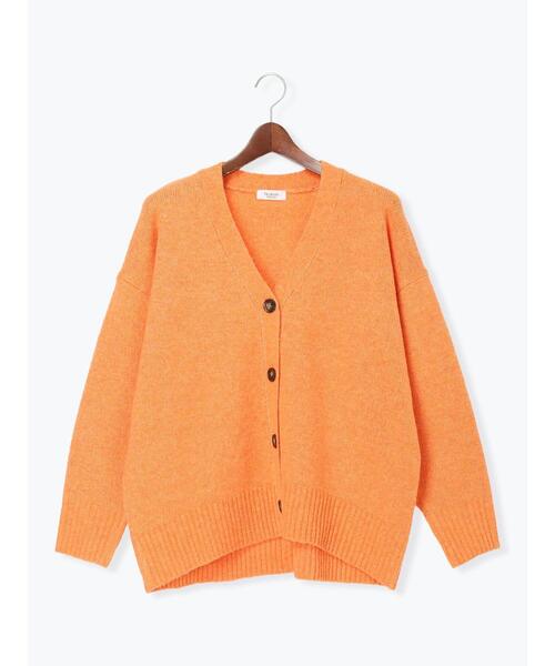 Te chichi TERRASSE（テチチテラス）の「起毛ジャカードVネックニットカーディガン（カーディガン/ボレロ・レディース・グリーン/オレンジ/ベージュ/チャコールグレー・F）」の4枚目の写真