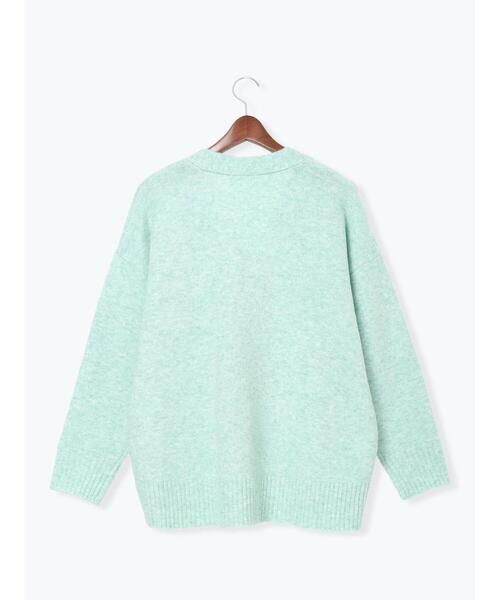 Te chichi TERRASSE（テチチテラス）の「起毛ジャカードVネックニットカーディガン（カーディガン/ボレロ・レディース・グリーン/オレンジ/ベージュ/チャコールグレー・F）」の9枚目の写真