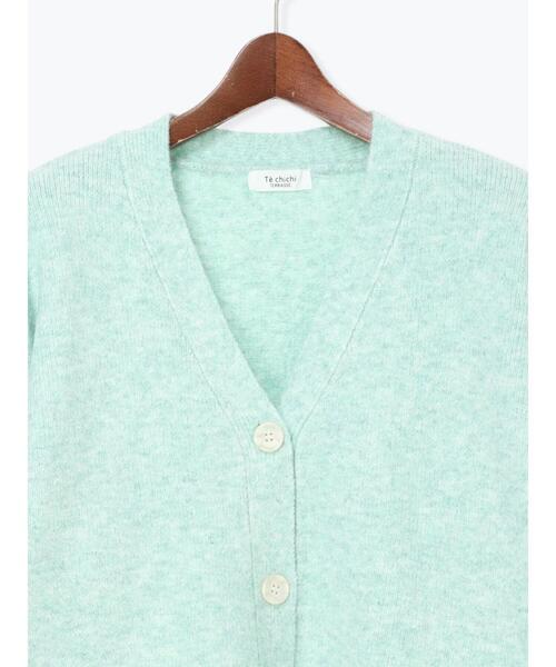 Te chichi TERRASSE（テチチテラス）の「起毛ジャカードVネックニットカーディガン（カーディガン/ボレロ・レディース・グリーン/オレンジ/ベージュ/チャコールグレー・F）」の10枚目の写真