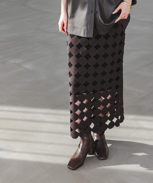 追加2》ドットモチーフニットスカート（スカート）｜NOBLE（ノーブル