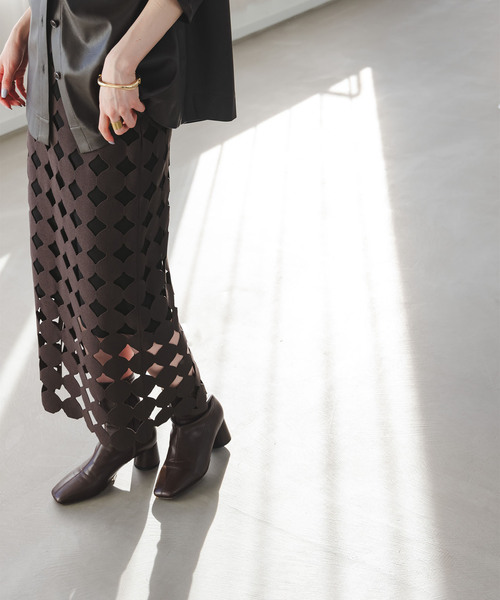 追加2》ドットモチーフニットスカート（スカート）｜NOBLE（ノーブル