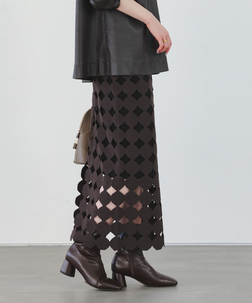 追加2》ドットモチーフニットスカート（スカート）｜NOBLE（ノーブル