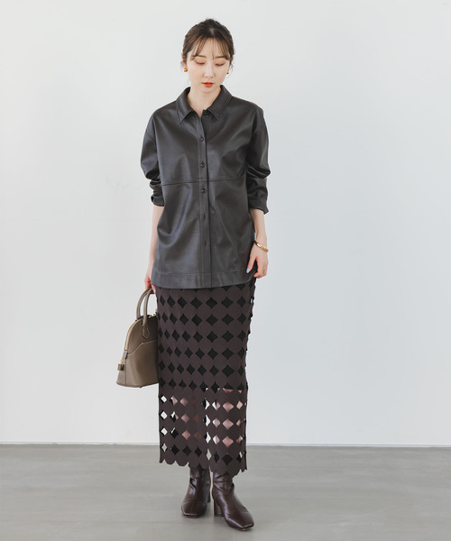 追加2》ドットモチーフニットスカート（スカート）｜NOBLE（ノーブル