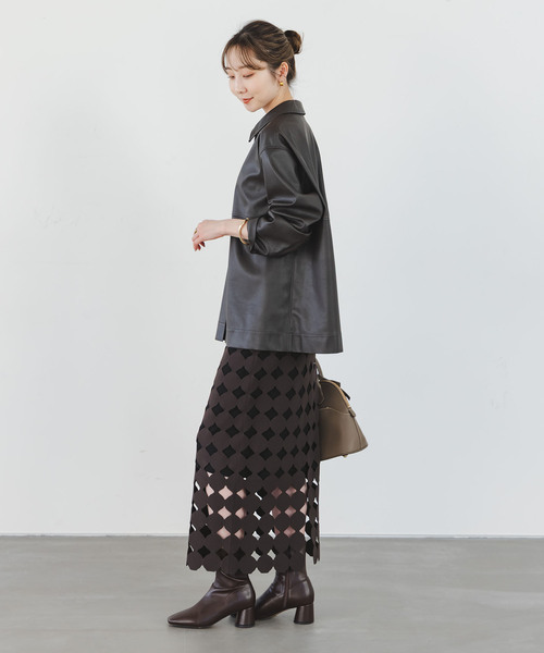 追加2》ドットモチーフニットスカート（スカート）｜NOBLE（ノーブル