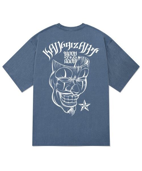 KAN6312(カン6312)の「KTPN0096 チカーノピグメント半袖Tシャツ - ブルー(Tシャツ/カットソー・メンズ・その他・MEDIUM/LARGE/X-LARGE)」の1枚目の写真