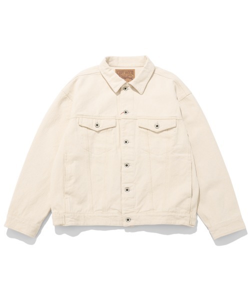 KRIFF MAYER（クリフメイヤー）の「デニムジャケット/トラッカージャケット（デニムジャケット・メンズ・ナチュラル/ダークブルー/チャコール/ライトブルー・MEDIUM/X-LARGE/LARGE）」の3枚目の写真