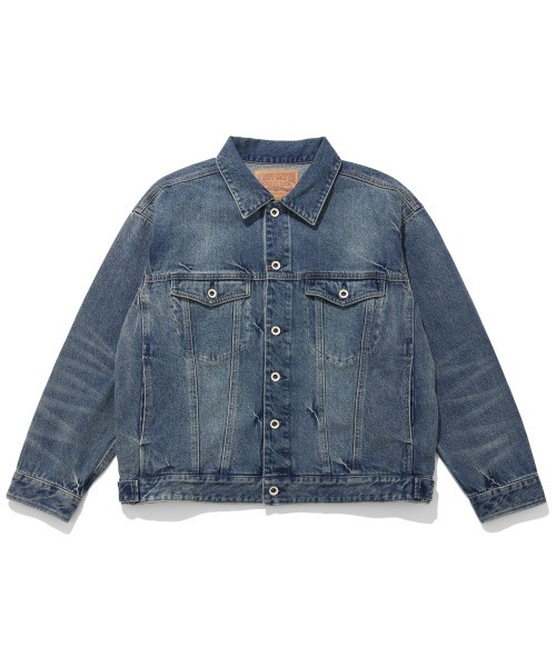 KRIFF MAYER（クリフメイヤー）の「デニムジャケット/トラッカージャケット（デニムジャケット・メンズ・ナチュラル/ダークブルー/チャコール/ライトブルー・MEDIUM/X-LARGE/LARGE）」の9枚目の写真