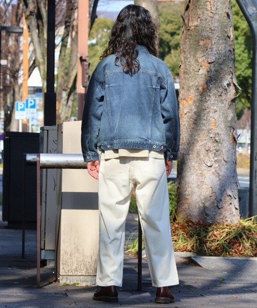 KRIFF MAYER（クリフメイヤー）の「デニムジャケット/トラッカージャケット（デニムジャケット・メンズ・ナチュラル/ダークブルー/チャコール/ライトブルー・MEDIUM/X-LARGE/LARGE）」の8枚目の写真