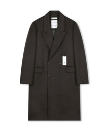 BESLOW（ビースロー）の「OVERSIZED CASHMERE DOUBLE BREASTED COAT MELANGE BROWN（チェスターコート）」