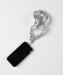 Right-on（ライトオン）の「【Right-on Basic】ギャザーチャームストラップ (手元アクセント/スマートフォン対応/軽量耐久性/クッション性)（その他雑貨）」