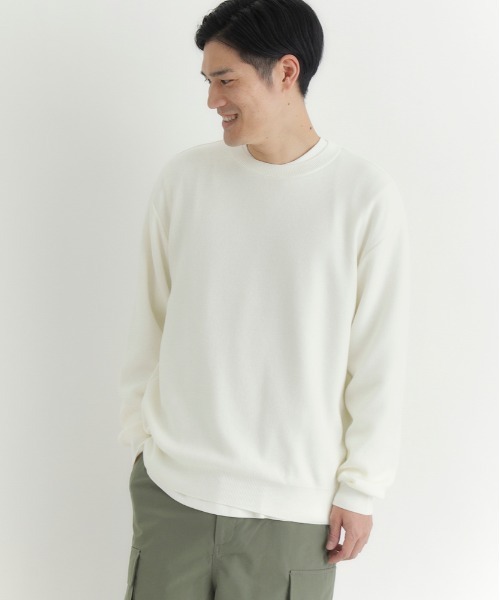 BACK NUMBER(バックナンバー)の「BACK NUMBER(バックナンバー)【メンズ】「日本製」クルーネックプルオーバー(ニット/セーター・メンズ・レッド/ブルー/オフホワイト/ブラック・S/M/XL/L)」の2枚目の写真