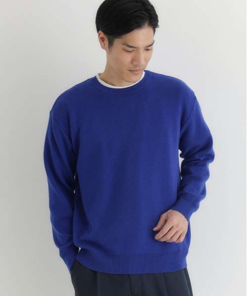 BACK NUMBER(バックナンバー)の「BACK NUMBER(バックナンバー)【メンズ】「日本製」クルーネックプルオーバー(ニット/セーター・メンズ・レッド/ブルー/オフホワイト/ブラック・S/M/XL/L)」の3枚目の写真