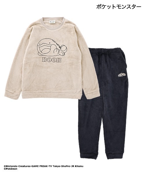 ポケモン フリース ルームウェア セット ポケットモンスター」ポケモン フリース ルームウェア（ルームウェア