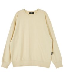 ベーシックオーバーサイズドロップショルダースウェット_バター