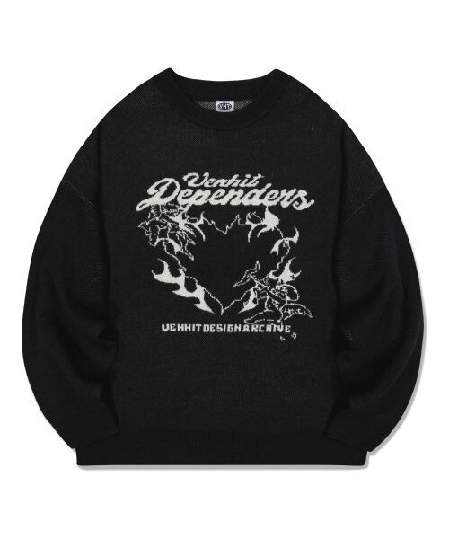 VENHIT（ベンヒット）の「DEPENDERS ジャカードニット[アイボリー]（ニット/セーター・レディース・その他・X-LARGE/LARGE）」の2枚目の写真