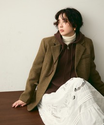 テーラードジャケット（イエロー/黄色系・ウール・ニット