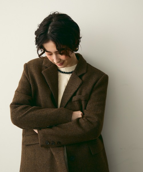 裏キルティングガンクラブチェックテーラージャケット（テーラード