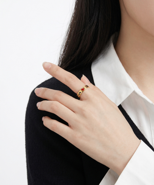 NONENON(ノンノン)の「DOODLE RNG(4mm) SILVER925(18K GOLD PLATED)(リング・レディース・その他・SMALL/MEDIUM/LARGE)」の5枚目の写真