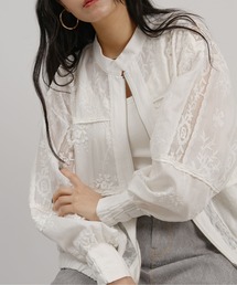 Palm Riche（ポームリシュ）の「パッチワークレースブルゾン（ブルゾン）」