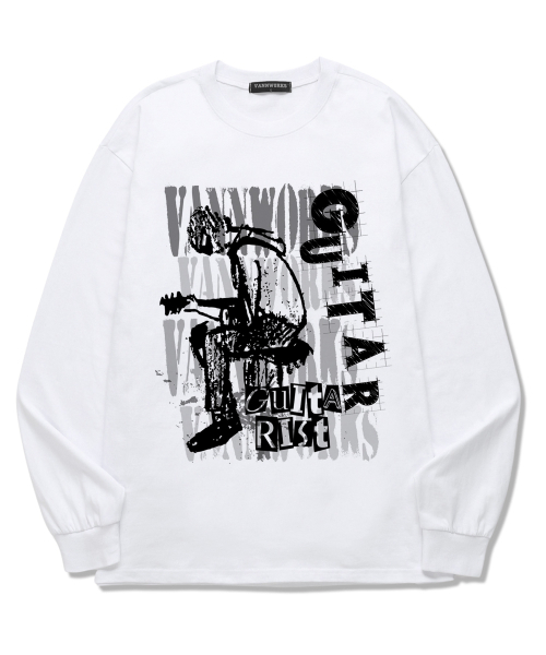 VANNWORKS(バンワークス)の「GUITAR ロングスリーブ (VLS0203) ホワイト(Tシャツ/カットソー・レディース・その他・SMALL/MEDIUM/LARGE/X-LARGE/XX-LARGE)」の1枚目の写真