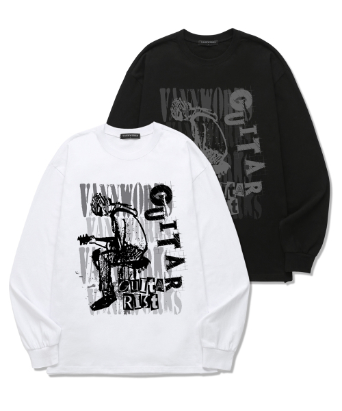 VANNWORKS(バンワークス)の「GUITAR ロングスリーブ (VLS0203) ホワイト(Tシャツ/カットソー・レディース・その他・SMALL/MEDIUM/LARGE/X-LARGE/XX-LARGE)」の3枚目の写真