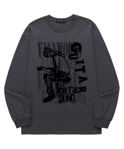 VANNWORKS(バンワークス)の「GUITAR ロングスリーブ (VLS0203) チャコール(Tシャツ/カットソー・レディース・その他・SMALL/MEDIUM/LARGE/X-LARGE/XX-LARGE)」の1枚目の写真