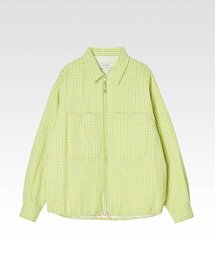 AFTERPRAY（アフタープレイ）の「オーバーサイズチェックパディッドシャケットライム（その他アウター）」
