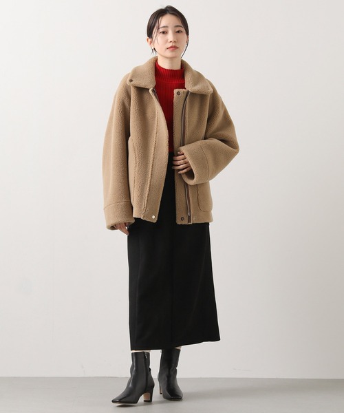 Gready Brilliant（グレディブリリアン）の「リブハイネック袖口ラメニット（ニット/セーター・レディース・アイボリー/ブラウン/レッド・FREE）」の13枚目の写真