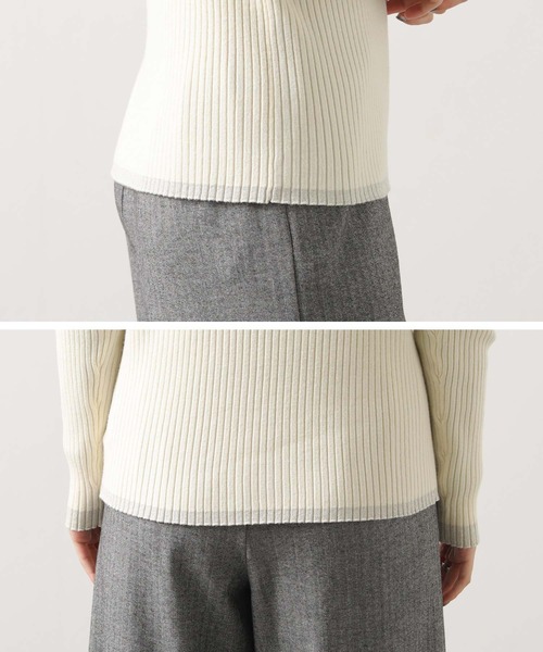 Gready Brilliant（グレディブリリアン）の「リブハイネック袖口ラメニット（ニット/セーター・レディース・アイボリー/ブラウン/レッド・FREE）」の7枚目の写真