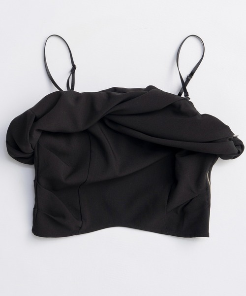 MAISON SPECIAL(メゾンスペシャル)の「Twist Off-Shoulder Blouse/ツイストオフショルビスチェ(その他トップス・レディース・ブラウン/ダークブラック/ブラック・FREE)」の12枚目の写真